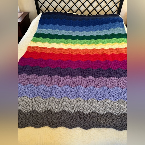 Handmade Crochet Blanket multicolor ⚡️⚡️ - Picture 1 of 2